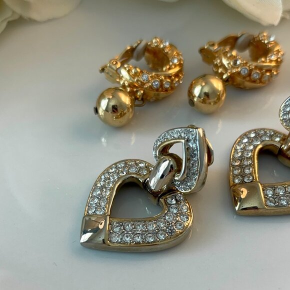 SWAROVSKI, CRAFT RHINESTONE EARRINGS COLLECTION (3) - Picture 5 of 10